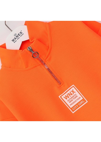 Kız Çocuk Uzun Kol Sweat - 32286 - Turuncu fiyatları