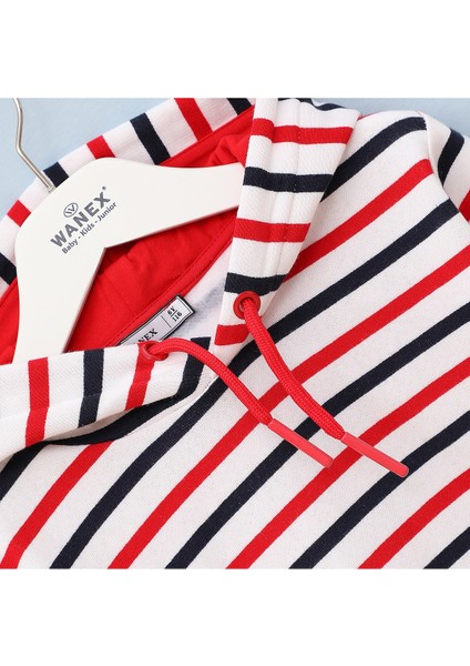 Erkek Çocuk Uzun Kol Kapüşonlu Sweat - 16005 - Kırmızı