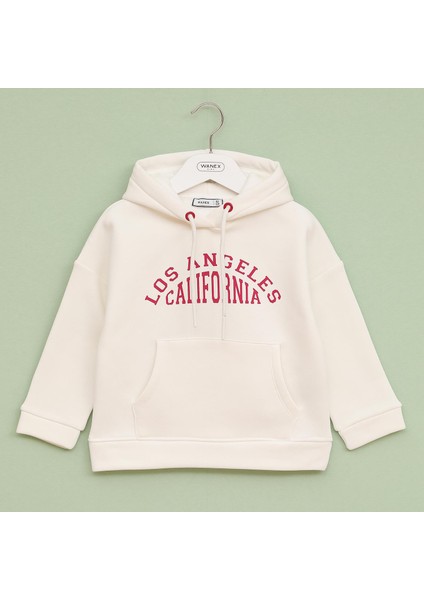 Kız Çocuk Şardonlu Sweat - 32254 - Vanilya