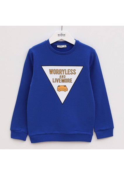 Erkek Çocuk Uzun Kol Şardonlu Sweat - 15516 - Yeşil