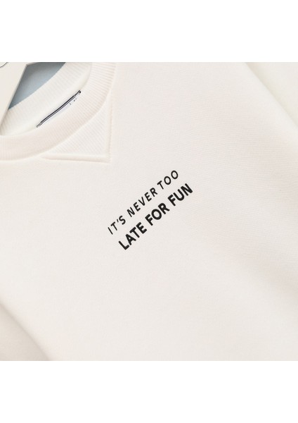 Erkek Çocuk Şardonlu Uzun Kol Sweat - 16637 - Vanilya fiyatları