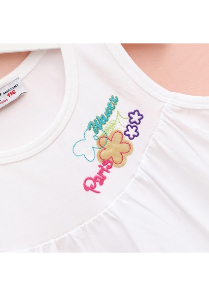 Kız Çocuk Askılı Tişört - 3774 - Beyaz fiyatları