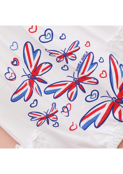 Kız Çocuk Askılı Tişört - 3774 - Beyaz fırsatları
