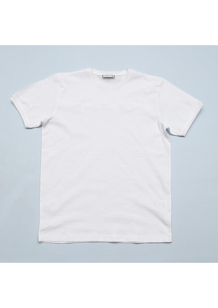 Erkek Çocuk Kısa Kol Sade Tişört - 16825 - Beyaz