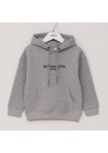 Erkek Çocuk Şardonlu Uzun Kol Sweatshirt - 16657 - Melanj