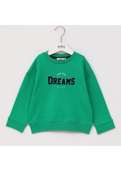 Kıds Erkek Çocuk Şardonlu Uzun Kol Sweat - 16597 - Kırmızı