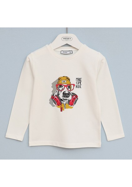 Erkek Çocuk Uzun Kol Sweat - 16724 - Vanilya