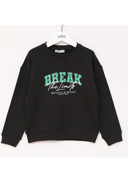 Erkek Çocuk Uzun Kol Sweat - 16708 - Siyah