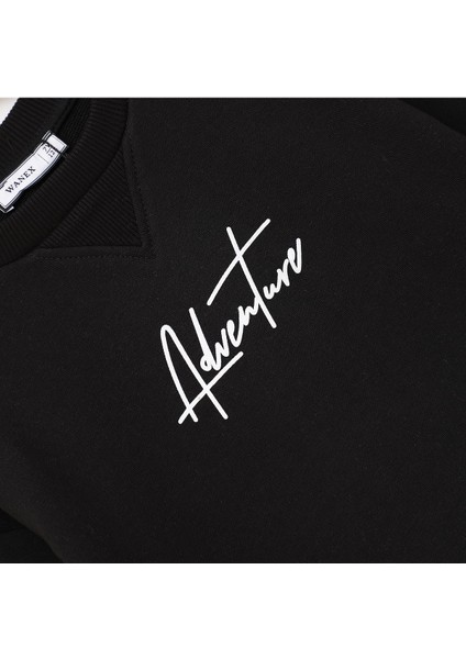 Erkek Çocuk Şardonlu Uzun Kol Sweat - 16705 - Siyah fiyatları