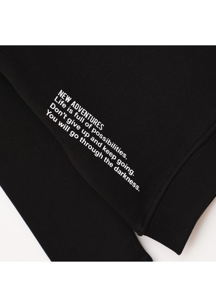 Erkek Çocuk Şardonlu Uzun Kol Sweat - 16705 - Siyah modelleri