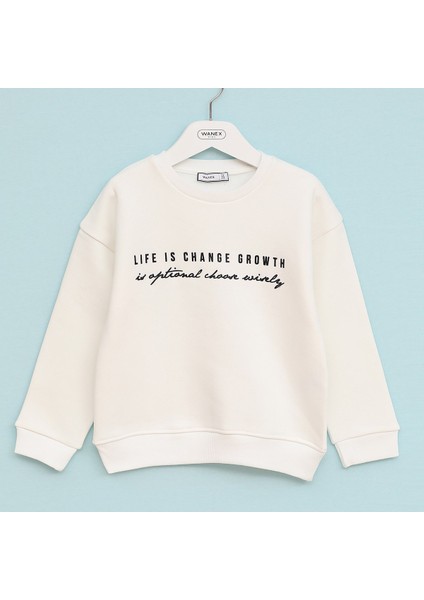 Erkek Çocuk Uzun Kol Şardonlu Sweat - 16553 - Siyah