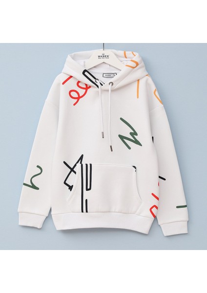 Erkek Çocuk Şardonlu Uzun Kol Sweatshirt - 16136 - Beyaz