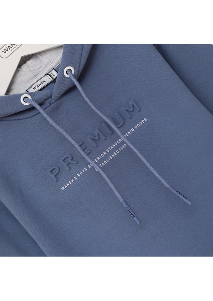 Erkek Çocuk Şardonlu Uzun Kol Sweatshirt - 16526 - Lacivert