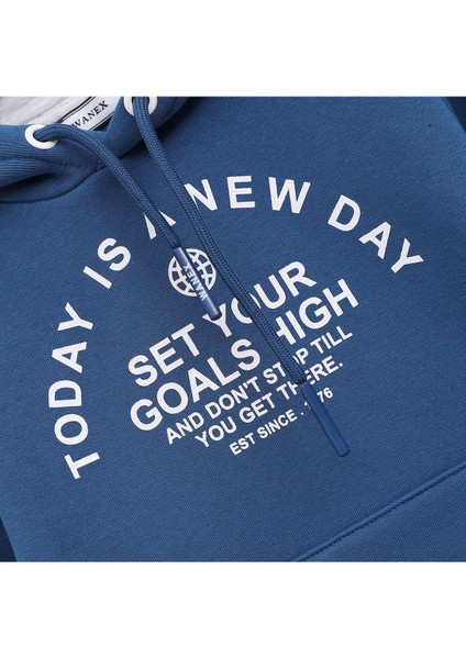 Erkek Çocuk Şardonlu Uzun Kol Sweatshirt - 15775 - Indigo