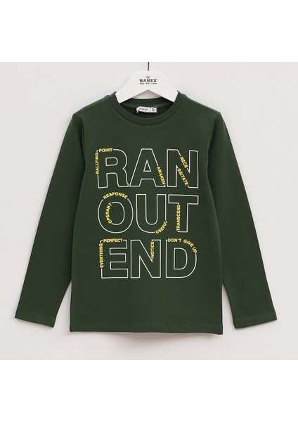 Erkek Çocuk Uzun Kol Sweat - 16118 - Yeşil indirimleri