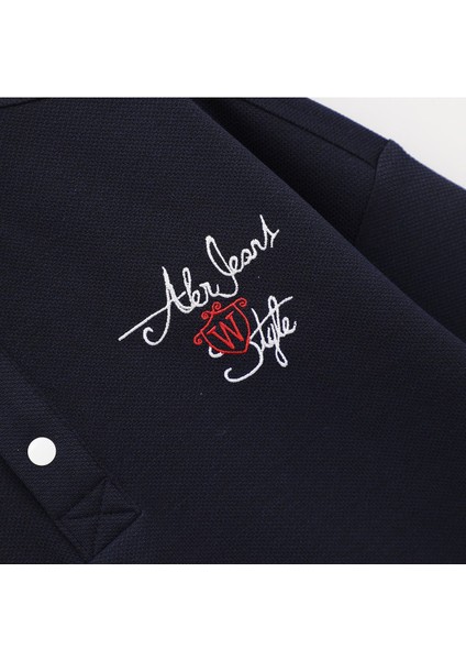 Erkek Çocuk Dik Yaka Düğmeli Sweat - 16126 - Lacivert modelleri