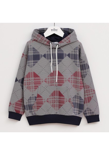 Erkek Çocuk Uzun Kol Sweatshirt - 16085 - Kiremit