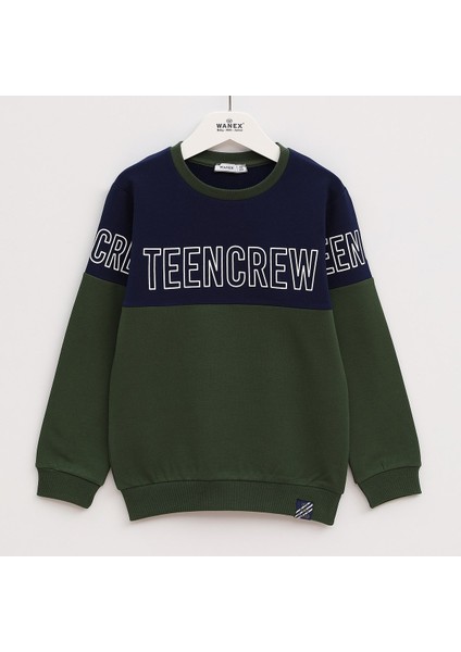 Erkek Çocuk Uzun Kol Şardonlu Sweat - 16016 - Siyah - Kırmızı