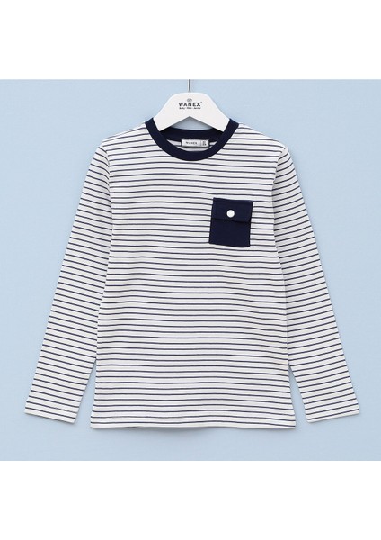 Erkek Çocuk Uzun Kol Sweat - 15606 - Indigo