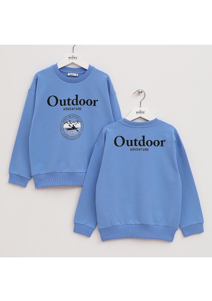 Erkek Çocuk Uzun Kol Sweat - 16228 - Mavi