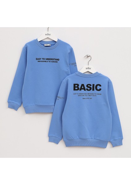 Erkek Çocuk Şardonlu Uzun Kol Sweat - 16207 - Haki