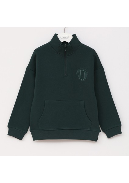 Erkek Çocuk Uzun Kol Şardonlu Sweat - 16157 - Haki