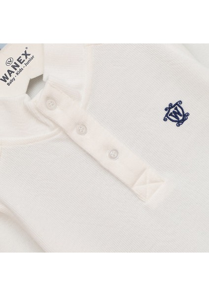 Erkek Çocuk Düğmeli Yaka Uzun Kol Sweat - 16592 - Sarı fiyatları