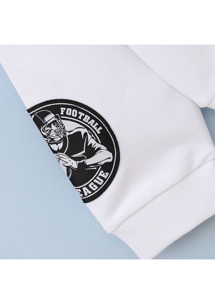 Erkek Çocuk Kapüşonlu Sweatshirt - 15671 - Mavi