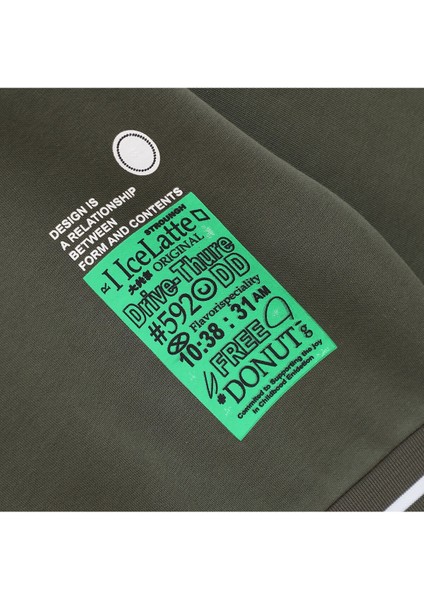 Erkek Çocuk Şardonlu Uzun Kol Sweat - 15534 - Haki modelleri