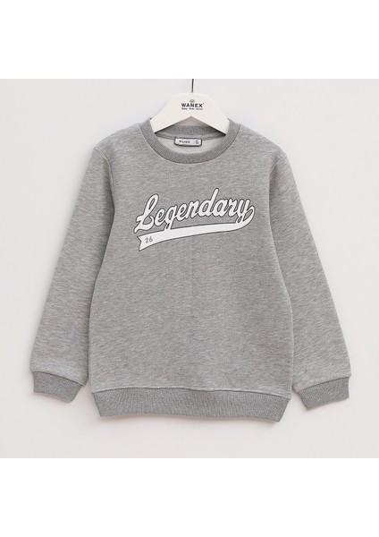 Erkek Çocuk Uzun Kol Şardonlu Sweat - 16199 - Siyah