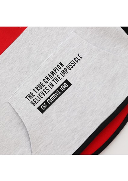 Erkek Çocuk Uzun Kol Kapüşonlu Sweat - 15952 - Kırmızı - Siyah fiyatları