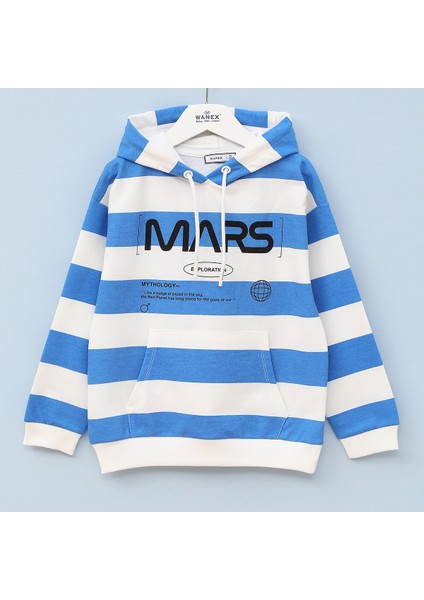 Erkek Çocuk Kapüşonlu Sweatshirt - 15891 - Mavi