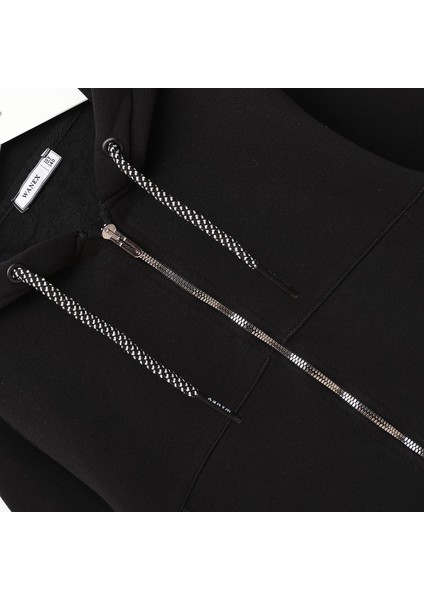 Erkek Çocuk Kapüşonlu Sweatshirt - 11587-1 - Siyah