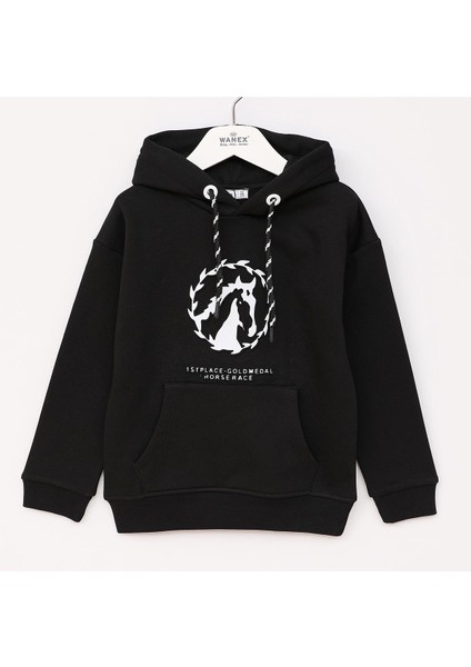 Erkek Çocuk Uzun Kol Sweat - 16715 - Siyah