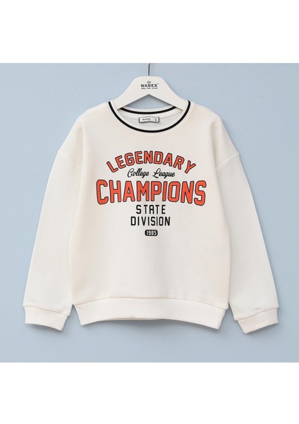 Erkek Çocuk Uzun Kol Sweat - 15998 - Vanilya