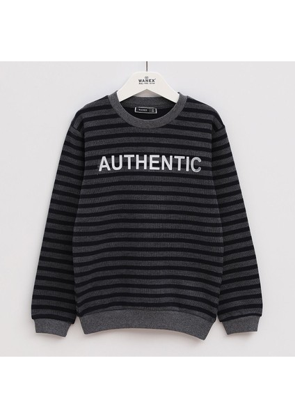 Erkek Çocuk Uzun Kol Sweat - 15612 - Melanj