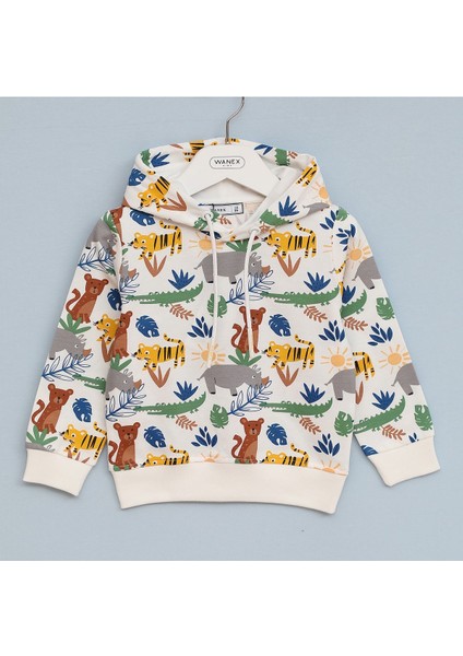 Erkek Çocuk Uzun Kol Sweatshirt - 16588 - Desenli