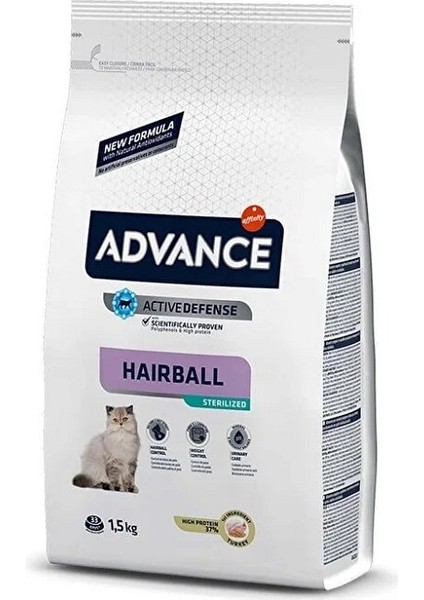 Hairball Hindi Etli Sterilized Kedi Maması 1,5 kg