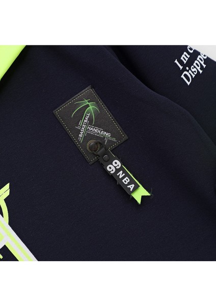 Erkek Çocuk Kapüşonlu Mevsimlik Sweatshirt - 15767 - Siyah