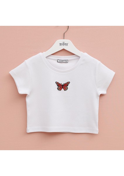 Kız Çocuk Tişört - 32409 - Beyaz
