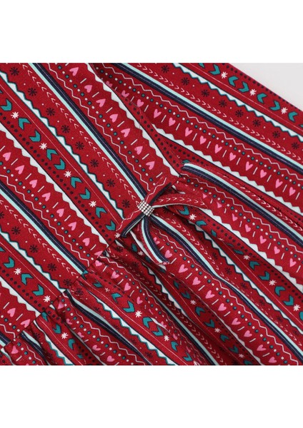 Kız Çocuk Uzun Kol Elbise - 42041 - Bordo fiyatları