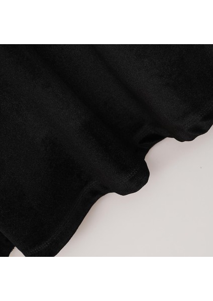 Kız Çocuk Uzun Kol Kadife Elbise - 015 - Siyah indirimleri