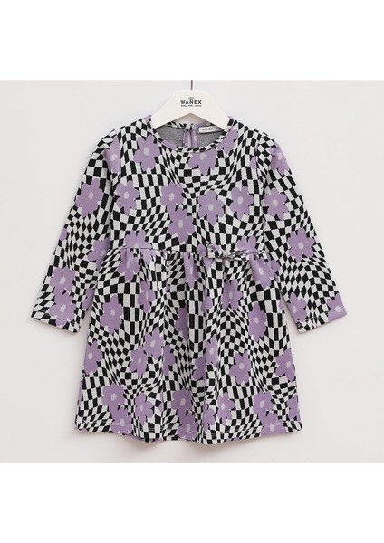 Kız Çocuk Uzun Kol Elbise - 42269 - Lila