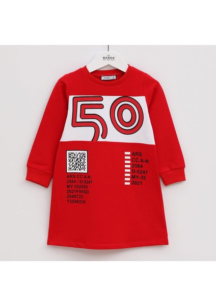 Kız Çocuk Sweat Elbise - 40981 - Pembe