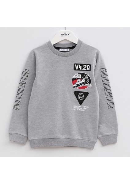 Erkek Çocuk Uzun Kol Sweat - 15477 - Melanj