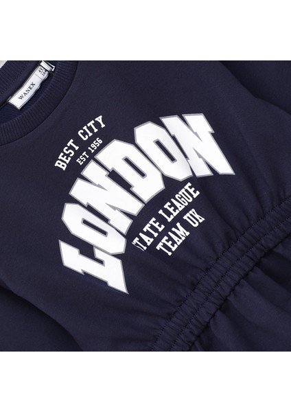 Kız Çocuk Uzun Kol Elbise - 42458 - Lacivert fiyatları