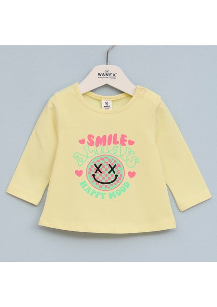 Kız Çocuk Uzun Kol Tişört - 32393 - Vanilya fiyatları