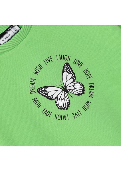 Kız Çocuk Uzun Kol Sweat - 32406 - Pembe