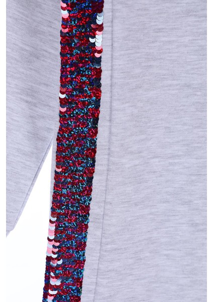 Kız Çocuk Uzun Kol Elbise - 40745 - Melanj modelleri