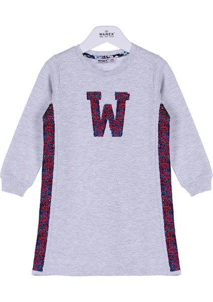 Kız Çocuk Uzun Kol Elbise - 40745 - Melanj fırsatları